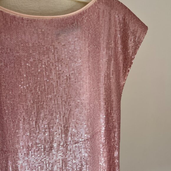 Alice & Olivia pink sequin sheath midi dress - Picture 6 of 10